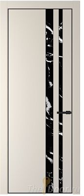 Дверь Profil Doors 20PE цвет Кремовая Магнолия (RAL 120-04) кромка Черный матовый RAL9005 стекло Нефи черный узор серебро Дверь Profil Doors 20PE цвет Кремовая Магнолия (RAL 120-04) кромка Черный матовый RAL9005 стекло Нефи черный узор серебро