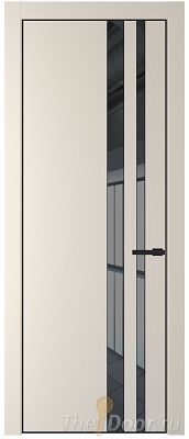 Дверь Profil Doors 20PE цвет Кремовая Магнолия (RAL 120-04) кромка Черный матовый RAL9005 стекло Зеркало Grey Дверь Profil Doors 20PE цвет Кремовая Магнолия (RAL 120-04) кромка Черный матовый RAL9005 стекло Зеркало Grey