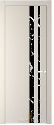 Дверь Profil Doors 20PE цвет Кремовая Магнолия (RAL 120-04) кромка Серебро стекло Нефи черный узор серебро Дверь Profil Doors 20PE цвет Кремовая Магнолия (RAL 120-04) кромка Серебро стекло Нефи черный узор серебро