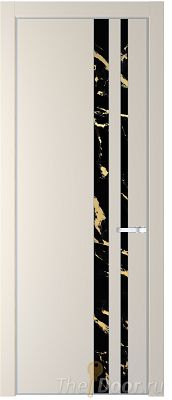 Дверь Profil Doors 20PE цвет Кремовая Магнолия (RAL 120-04) кромка Серебро стекло Нефи черный узор золото Дверь Profil Doors 20PE цвет Кремовая Магнолия (RAL 120-04) кромка Серебро стекло Нефи черный узор золото