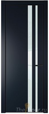 Дверь Profil Doors 20PE цвет Нэви Блу (RAL 7016) кромка Черный матовый RAL9005 стекло Lacobel Белый лак Дверь Profil Doors 20PE цвет Нэви Блу (RAL 7016) кромка Черный матовый RAL9005 стекло Lacobel Белый лак