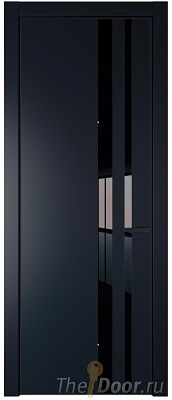 Дверь Profil Doors 20PE цвет Нэви Блу (RAL 7016) кромка Черный матовый RAL9005 стекло Lacobel Черный лак Дверь Profil Doors 20PE цвет Нэви Блу (RAL 7016) кромка Черный матовый RAL9005 стекло Lacobel Черный лак