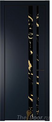 Дверь Profil Doors 20PE цвет Нэви Блу (RAL 7016) кромка Черный матовый RAL9005 стекло Нефи черный узор золото Дверь Profil Doors 20PE цвет Нэви Блу (RAL 7016) кромка Черный матовый RAL9005 стекло Нефи черный узор золото