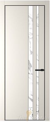 Дверь Profil Doors 20PE цвет Перламутр белый кромка Черный матовый RAL9005 стекло Нефи белый узор серебро Дверь Profil Doors 20PE цвет Перламутр белый кромка Черный матовый RAL9005 стекло Нефи белый узор серебро