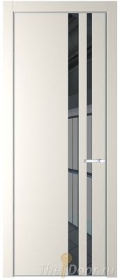 Дверь Profil Doors 20PE цвет Перламутр белый кромка Серебро стекло Зеркало Grey