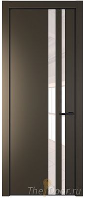 Дверь Profil Doors 20PE цвет Перламутр бронза кромка Черный матовый RAL9005 стекло Lacobel Перламутровый лак