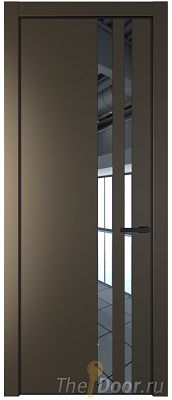 Дверь Profil Doors 20PE цвет Перламутр бронза кромка Черный матовый RAL9005 стекло Зеркало Дверь Profil Doors 20PE цвет Перламутр бронза кромка Черный матовый RAL9005 стекло Зеркало