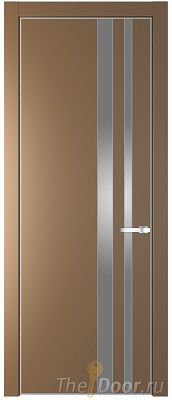 Дверь Profil Doors 20PE цвет Перламутр золото кромка Серебро стекло Lacobel Серебро Матлак