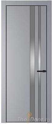 Дверь Profil Doors 20PE цвет Смоки (RAL 870-02) кромка Черный матовый RAL9005 стекло Lacobel Серебро Матлак Дверь Profil Doors 20PE цвет Смоки (RAL 870-02) кромка Черный матовый RAL9005 стекло Lacobel Серебро Матлак