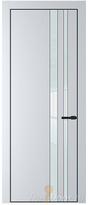 Дверь Profil Doors 20PE цвет Вайт (RAL 110 96 02) кромка Черный матовый RAL9005 стекло Lacobel Белый лак Дверь Profil Doors 20PE цвет Вайт (RAL 110 96 02) кромка Черный матовый RAL9005 стекло Lacobel Белый лак