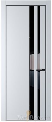 Дверь Profil Doors 20PE цвет Вайт (RAL 110 96 02) кромка Черный матовый RAL9005 стекло Lacobel Черный лак Дверь Profil Doors 20PE цвет Вайт (RAL 110 96 02) кромка Черный матовый RAL9005 стекло Lacobel Черный лак