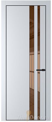 Дверь Profil Doors 20PE цвет Вайт (RAL 110 96 02) кромка Черный матовый RAL9005 стекло Зеркало Bronza Дверь Profil Doors 20PE цвет Вайт (RAL 110 96 02) кромка Черный матовый RAL9005 стекло Зеркало Bronza