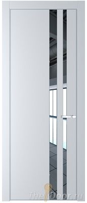 Дверь Profil Doors 20PE цвет Вайт (RAL 110 96 02) кромка Серебро стекло Зеркало