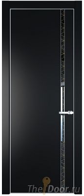 Дверь Profil Doors 21PE цвет Блэк кромка Серебро стекло Лоран узор золото Дверь Profil Doors 21PE цвет Блэк кромка Серебро стекло Лоран узор золото