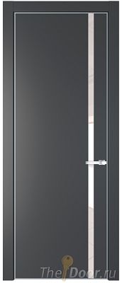 Дверь Profil Doors 21PE цвет Графит (Pantone 425С) кромка Серебро стекло Lacobel Перламутровый лак Дверь Profil Doors 21PE цвет Графит (Pantone 425С) кромка Серебро стекло Lacobel Перламутровый лак