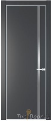 Дверь Profil Doors 21PE цвет Графит (Pantone 425С) кромка Серебро стекло Lacobel Серебро Матлак Дверь Profil Doors 21PE цвет Графит (Pantone 425С) кромка Серебро стекло Lacobel Серебро Матлак