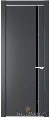Дверь Profil Doors 21PE цвет Графит (Pantone 425С) кромка Серебро стекло Неро мрамор Дверь Profil Doors 21PE цвет Графит (Pantone 425С) кромка Серебро стекло Неро мрамор