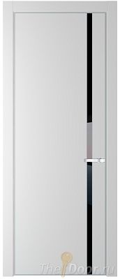 Дверь Profil Doors 21PE цвет Крем Вайт (RAL 120-02) кромка Серебро стекло Lacobel Черный лак Дверь Profil Doors 21PE цвет Крем Вайт (RAL 120-02) кромка Серебро стекло Lacobel Черный лак