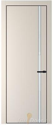 Дверь Profil Doors 21PE цвет Кремовая Магнолия (RAL 120-04) кромка Черный матовый RAL9005 стекло Lacobel Белый лак Дверь Profil Doors 21PE цвет Кремовая Магнолия (RAL 120-04) кромка Черный матовый RAL9005 стекло Lacobel Белый лак