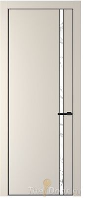 Дверь Profil Doors 21PE цвет Кремовая Магнолия (RAL 120-04) кромка Черный матовый RAL9005 стекло Нефи белый узор серебро Дверь Profil Doors 21PE цвет Кремовая Магнолия (RAL 120-04) кромка Черный матовый RAL9005 стекло Нефи белый узор серебро