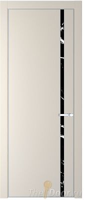 Дверь Profil Doors 21PE цвет Кремовая Магнолия (RAL 120-04) кромка Серебро стекло Нефи черный узор серебро Дверь Profil Doors 21PE цвет Кремовая Магнолия (RAL 120-04) кромка Серебро стекло Нефи черный узор серебро