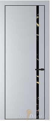 Дверь Profil Doors 21PE цвет Лайт Грей (RAL 870-01) кромка Черный матовый RAL9005 стекло Нефи черный узор золото Дверь Profil Doors 21PE цвет Лайт Грей (RAL 870-01) кромка Черный матовый RAL9005 стекло Нефи черный узор золото
