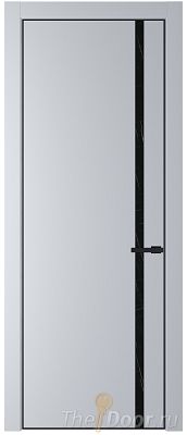 Дверь Profil Doors 21PE цвет Лайт Грей (RAL 870-01) кромка Черный матовый RAL9005 стекло Неро мрамор