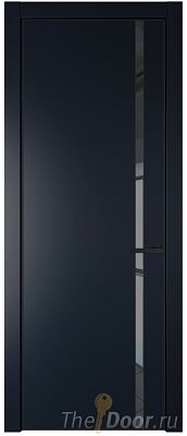 Дверь Profil Doors 21PE цвет Нэви Блу (RAL 7016) кромка Черный матовый RAL9005 стекло Зеркало Grey