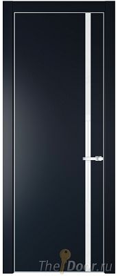 Дверь Profil Doors 21PE цвет Нэви Блу (RAL 7016) кромка Серебро стекло Lacobel лак Классик Дверь Profil Doors 21PE цвет Нэви Блу (RAL 7016) кромка Серебро стекло Lacobel лак Классик