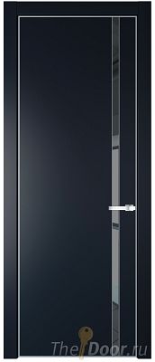 Дверь Profil Doors 21PE цвет Нэви Блу (RAL 7016) кромка Серебро стекло Зеркало Grey Дверь Profil Doors 21PE цвет Нэви Блу (RAL 7016) кромка Серебро стекло Зеркало Grey