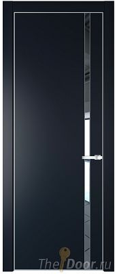 Дверь Profil Doors 21PE цвет Нэви Блу (RAL 7016) кромка Серебро стекло Зеркало Дверь Profil Doors 21PE цвет Нэви Блу (RAL 7016) кромка Серебро стекло Зеркало