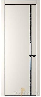 Дверь Profil Doors 21PE цвет Перламутр белый кромка Черный матовый RAL9005 стекло Лоран узор золото Дверь Profil Doors 21PE цвет Перламутр белый кромка Черный матовый RAL9005 стекло Лоран узор золото
