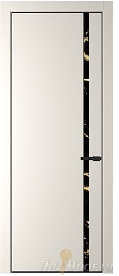 Дверь Profil Doors 21PE цвет Перламутр белый кромка Черный матовый RAL9005 стекло Нефи черный узор золото Дверь Profil Doors 21PE цвет Перламутр белый кромка Черный матовый RAL9005 стекло Нефи черный узор золото