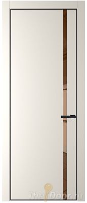 Дверь Profil Doors 21PE цвет Перламутр белый кромка Черный матовый RAL9005 стекло Зеркало Bronza Дверь Profil Doors 21PE цвет Перламутр белый кромка Черный матовый RAL9005 стекло Зеркало Bronza