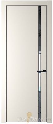 Дверь Profil Doors 21PE цвет Перламутр белый кромка Черный матовый RAL9005 стекло Зеркало Дверь Profil Doors 21PE цвет Перламутр белый кромка Черный матовый RAL9005 стекло Зеркало