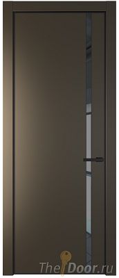 Дверь Profil Doors 21PE цвет Перламутр бронза кромка Черный матовый RAL9005 стекло Зеркало Grey
