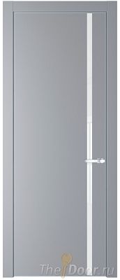Дверь Profil Doors 21PE цвет Смоки (RAL 870-02) кромка Серебро стекло Lacobel лак Классик Дверь Profil Doors 21PE цвет Смоки (RAL 870-02) кромка Серебро стекло Lacobel лак Классик
