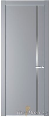 Дверь Profil Doors 21PE цвет Смоки (RAL 870-02) кромка Серебро стекло Lacobel Серебро Матлак Дверь Profil Doors 21PE цвет Смоки (RAL 870-02) кромка Серебро стекло Lacobel Серебро Матлак