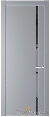 Дверь Profil Doors 21PE цвет Смоки (RAL 870-02) кромка Серебро стекло Зеркало Grey