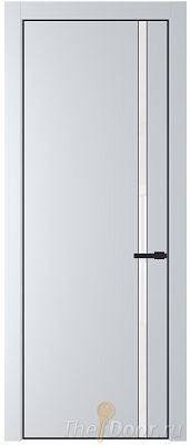 Дверь Profil Doors 21PE цвет Вайт (RAL 110 96 02) кромка Черный матовый RAL9005 стекло Lacobel лак Классик