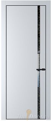 Дверь Profil Doors 21PE цвет Вайт (RAL 110 96 02) кромка Черный матовый RAL9005 стекло Лоран узор золото Дверь Profil Doors 21PE цвет Вайт (RAL 110 96 02) кромка Черный матовый RAL9005 стекло Лоран узор золото