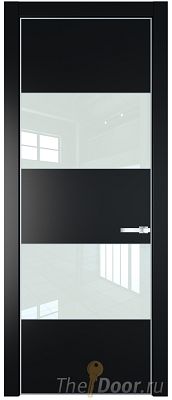 Дверь Profil Doors 22PE цвет Блэк кромка Серебро стекло Lacobel Белый лак Дверь Profil Doors 22PE цвет Блэк кромка Серебро стекло Lacobel Белый лак