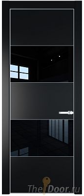 Дверь Profil Doors 22PE цвет Блэк кромка Серебро стекло Lacobel Черный лак Дверь Profil Doors 22PE цвет Блэк кромка Серебро стекло Lacobel Черный лак