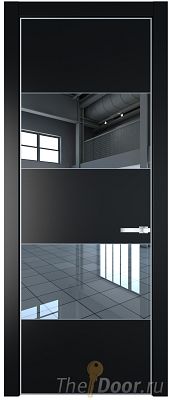 Дверь Profil Doors 22PE цвет Блэк кромка Серебро стекло Зеркало Дверь Profil Doors 22PE цвет Блэк кромка Серебро стекло Зеркало