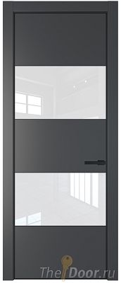 Дверь Profil Doors 22PE цвет Графит (Pantone 425С) кромка Черный матовый RAL9005 стекло Lacobel лак Классик Дверь Profil Doors 22PE цвет Графит (Pantone 425С) кромка Черный матовый RAL9005 стекло Lacobel лак Классик
