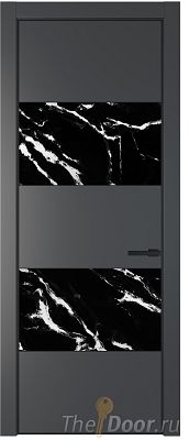 Дверь Profil Doors 22PE цвет Графит (Pantone 425С) кромка Черный матовый RAL9005 стекло Нефи черный узор серебро Дверь Profil Doors 22PE цвет Графит (Pantone 425С) кромка Черный матовый RAL9005 стекло Нефи черный узор серебро