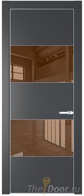Дверь Profil Doors 22PE цвет Графит (Pantone 425С) кромка Серебро стекло Зеркало Bronza Дверь Profil Doors 22PE цвет Графит (Pantone 425С) кромка Серебро стекло Зеркало Bronza