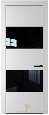 Дверь Profil Doors 22PE цвет Крем Вайт (RAL 120-02) кромка Черный матовый RAL9005 стекло Lacobel Черный лак Дверь Profil Doors 22PE цвет Крем Вайт (RAL 120-02) кромка Черный матовый RAL9005 стекло Lacobel Черный лак