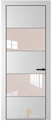 Дверь Profil Doors 22PE цвет Крем Вайт (RAL 120-02) кромка Черный матовый RAL9005 стекло Lacobel Перламутровый лак Дверь Profil Doors 22PE цвет Крем Вайт (RAL 120-02) кромка Черный матовый RAL9005 стекло Lacobel Перламутровый лак