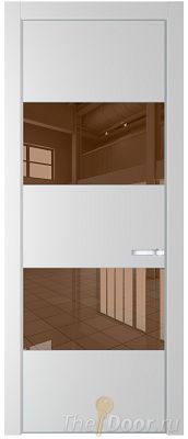 Дверь Profil Doors 22PE цвет Крем Вайт (RAL 120-02) кромка Серебро стекло Зеркало Bronza